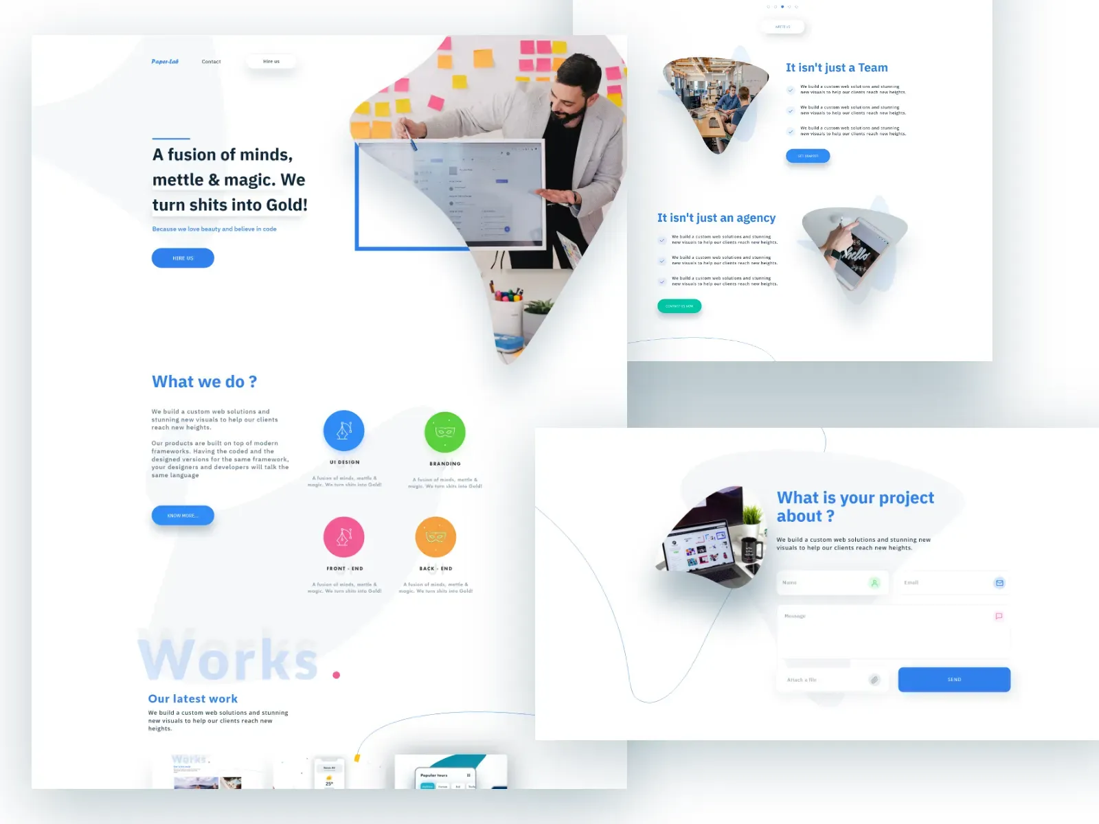 UX agency promo landing page preview