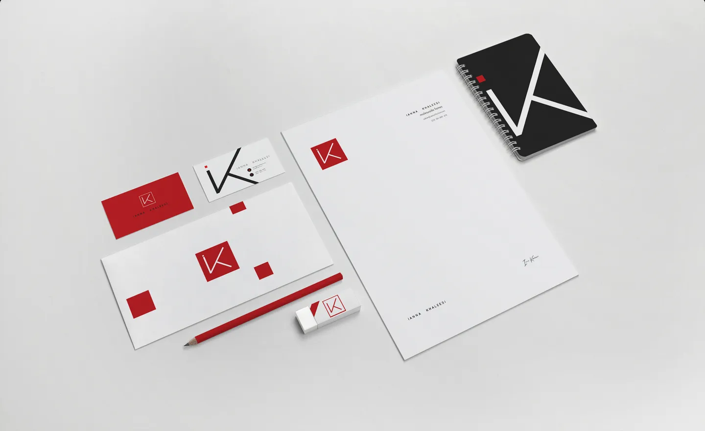 Executive branding mockups and collateral designs